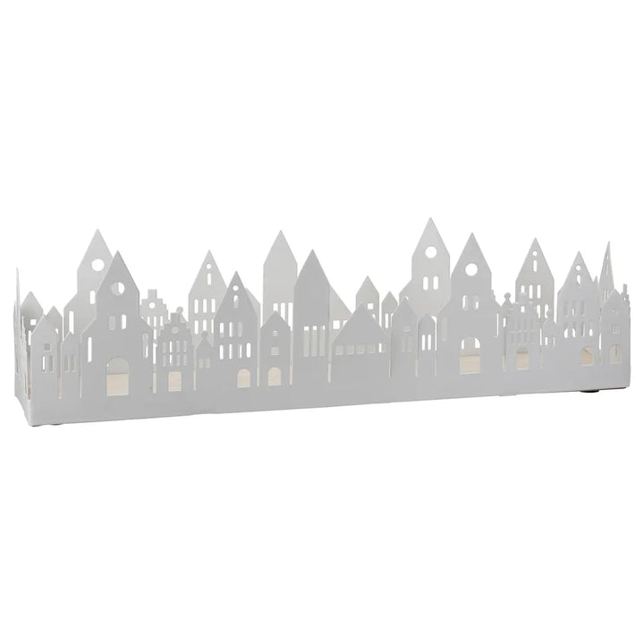 Gilde - Deko-Tablett "Stadtlichter" Hausmotiv schwarz weiß
