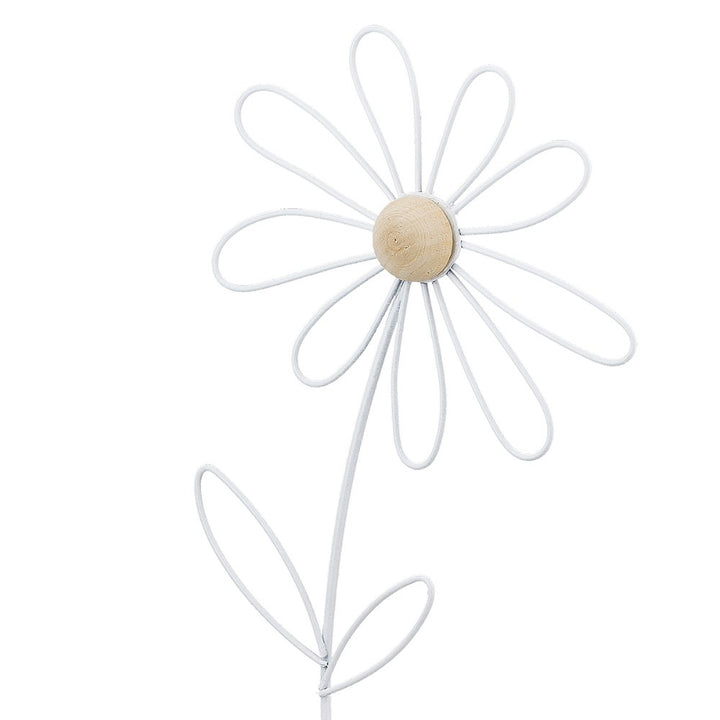Gilde - Standrelief Blume Panela Metall weiß