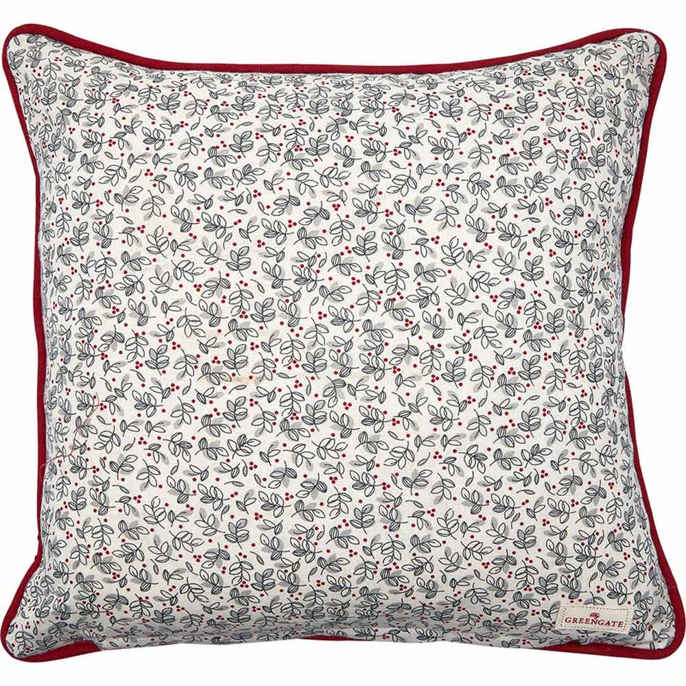 GreenGate - Cara Heart Kissenbezug red mit Stickerei 40 x 40 cm