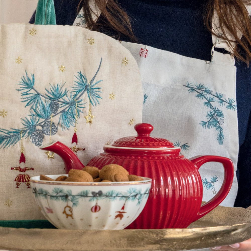 GreenGate - Clarina Stoffserviette mit Stickerei White