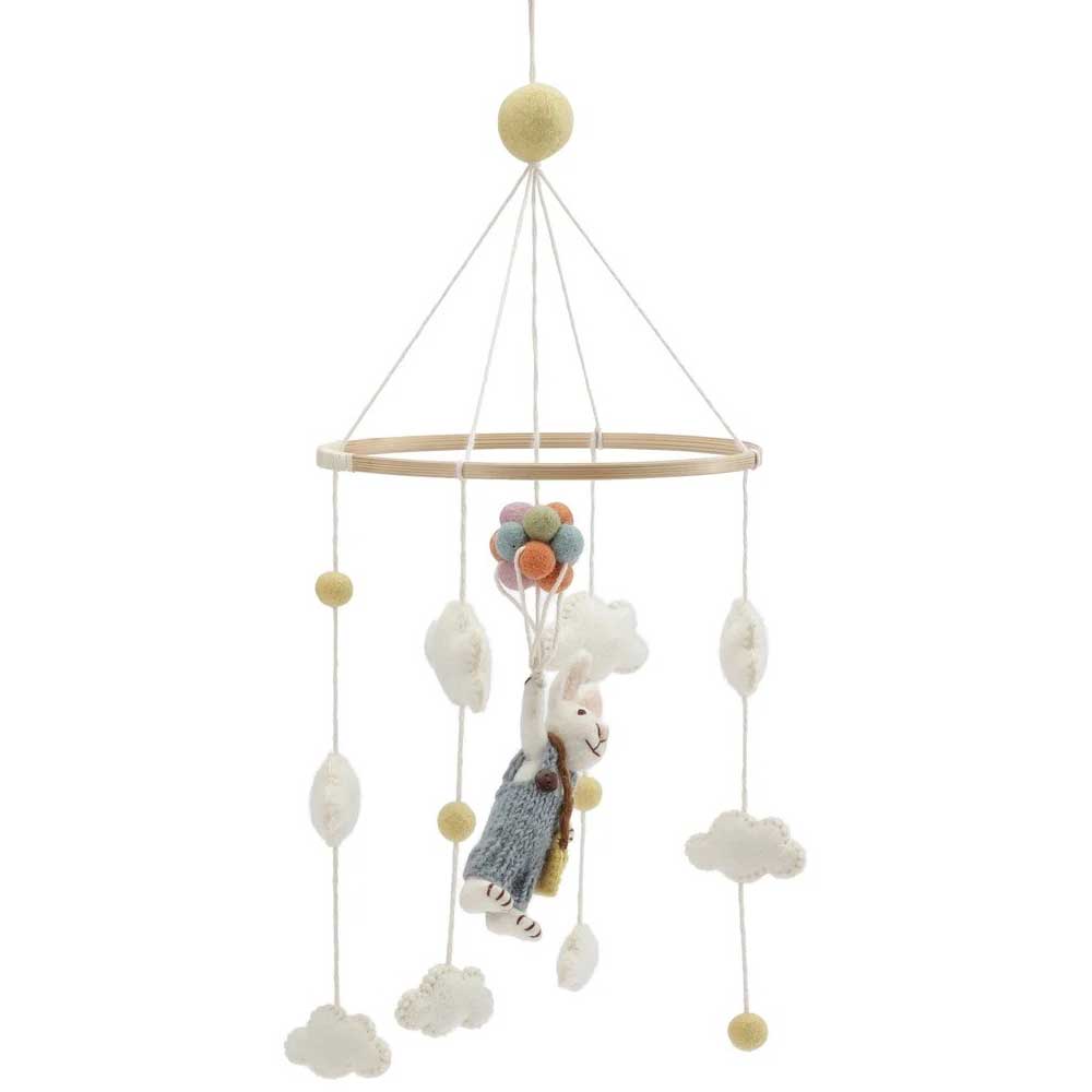 Gry &amp; Sif - Baby Mobile Hase mit Luftballons