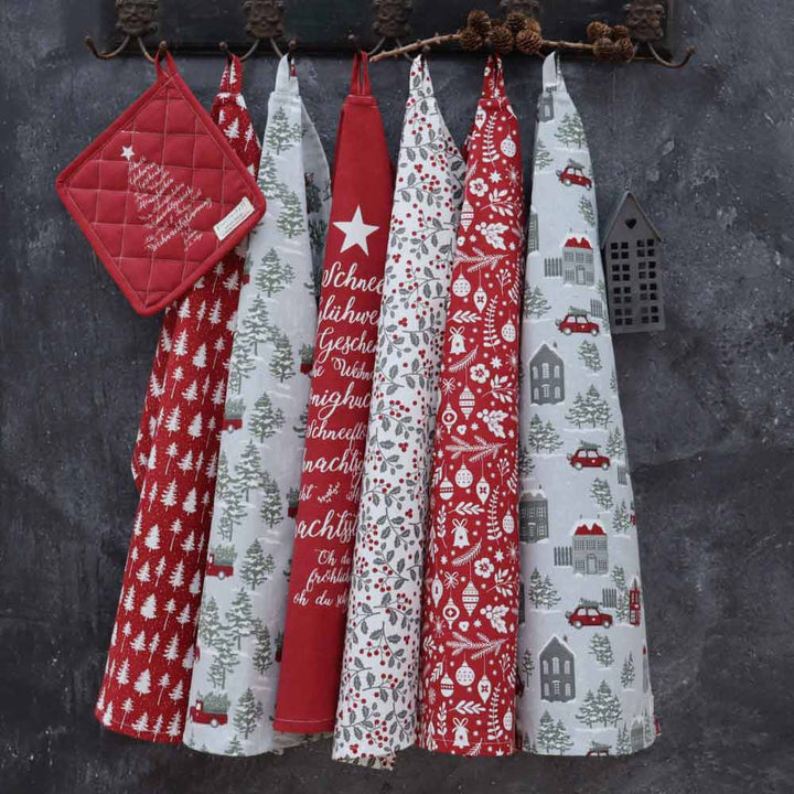 Krasilnikoff - Topflappen Christmas Words Red