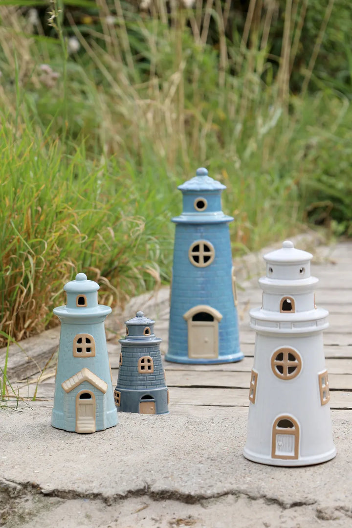 Chic Antique - Leuchtturm Keramik LED Ocean