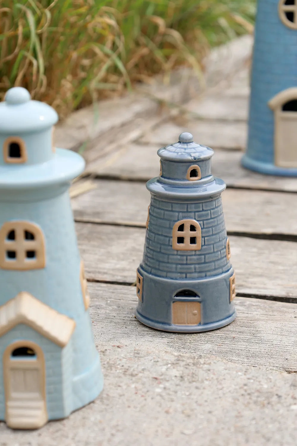 Chic Antique - Leuchtturm Keramik LED Ocean
