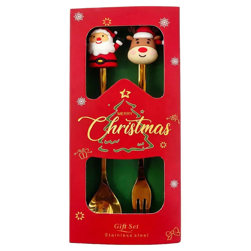 Clayre & Eef. Besteck Goldfarbenes Dessertbesteck