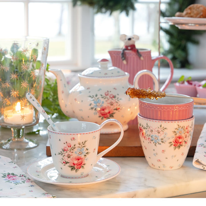 GreenGate - Clara Tasse &amp; Untertasse weiß