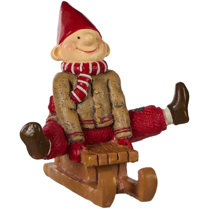 Ib Laursen - Wichtel Wichtelfigur Hans Schlitten Rot Ribenisserne