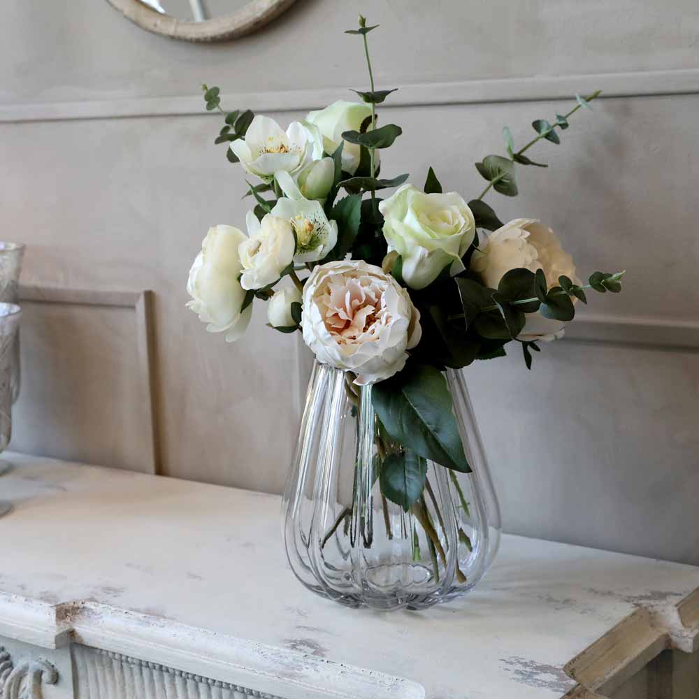 Chic Antique - Vase mit Rillen klar