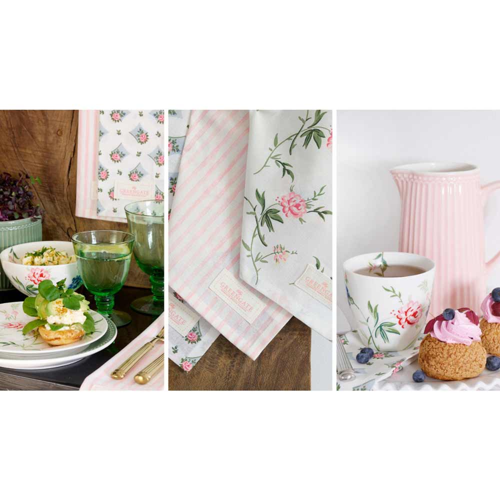 GreenGate - Sally Stoffserviette pale pink